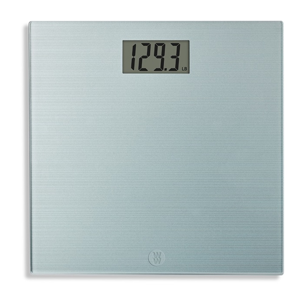 Weight Watchers High-visibility digital tempered glass platform metallic
